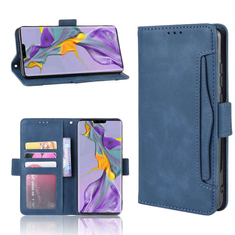 Wallet Style Skin Feel Calf Pattern Leather Case For Huawei Mate 30 ,with Separate Card Slot(Blue)