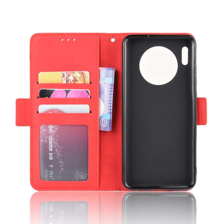 Wallet Style Skin Feel Calf Pattern Leather Case For Huawei Mate 30 ,with Separate Card Slot(Red)