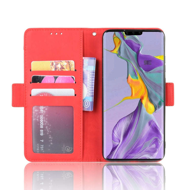 Wallet Style Skin Feel Calf Pattern Leather Case For Huawei Mate 30 ,with Separate Card Slot(Red)