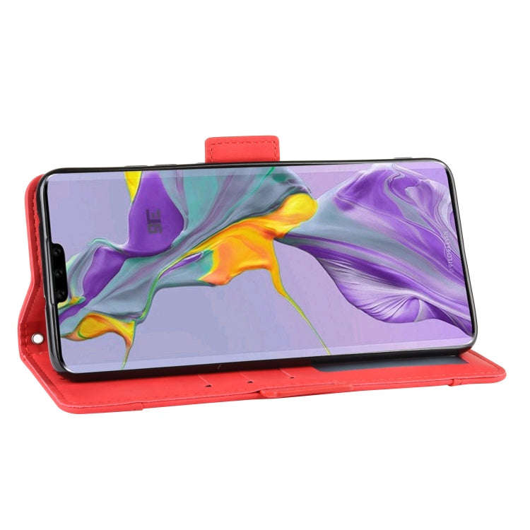 Wallet Style Skin Feel Calf Pattern Leather Case For Huawei Mate 30 ,with Separate Card Slot(Red)