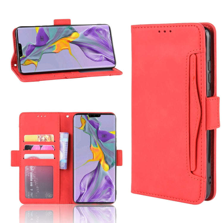 Wallet Style Skin Feel Calf Pattern Leather Case For Huawei Mate 30 ,with Separate Card Slot(Red)