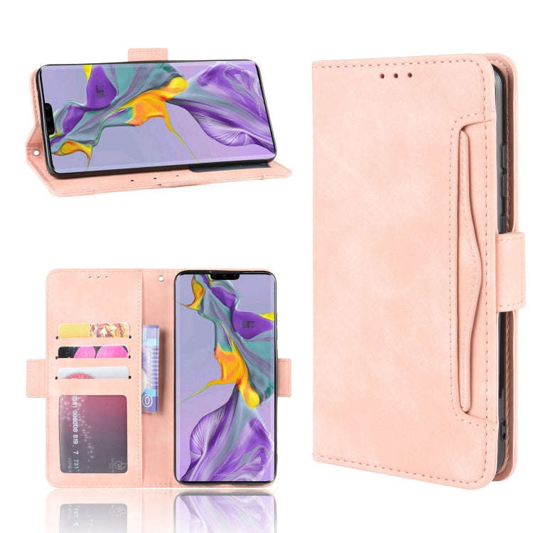 Wallet Style Skin Feel Calf Pattern Leather Case For Huawei Mate 30 ,with Separate Card Slot(Pink)