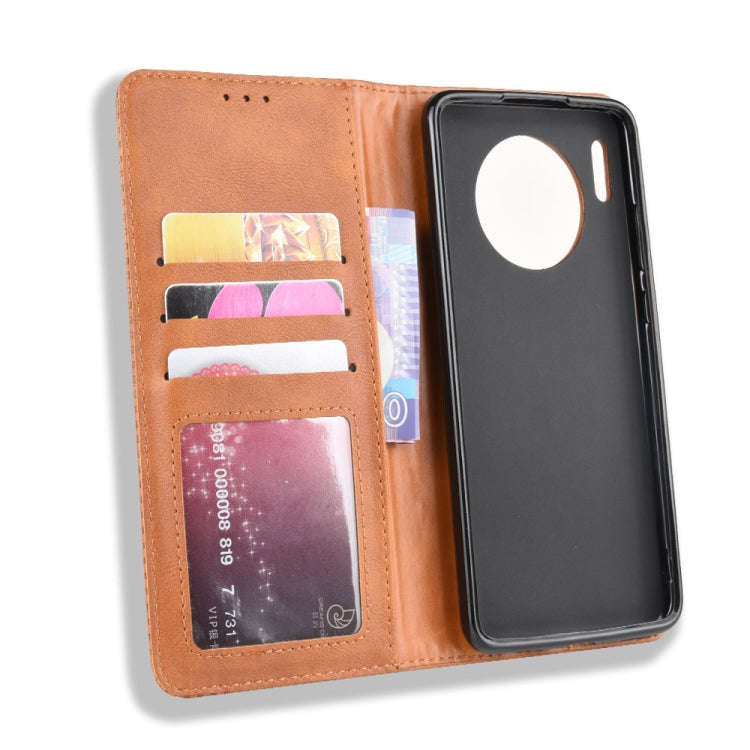 Magnetic Buckle Retro Crazy Horse Texture Horizontal Flip Leather Case for Huawei Mate 30  , with...