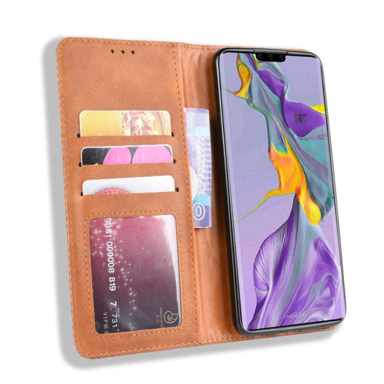 Magnetic Buckle Retro Crazy Horse Texture Horizontal Flip Leather Case for Huawei Mate 30  , with...