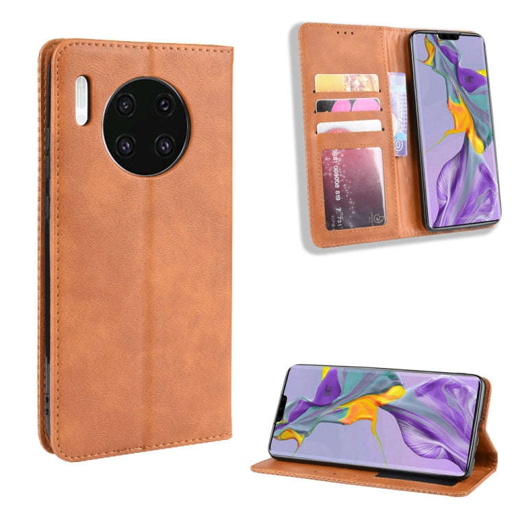 Magnetic Buckle Retro Crazy Horse Texture Horizontal Flip Leather Case for Huawei Mate 30  , with...