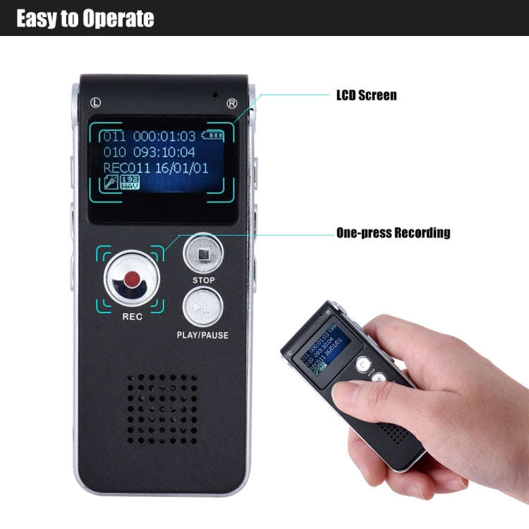 SK-012 8GB Voice Recorder USB Professional Dictaphone  Digital Audio With WAV MP3 Player VAR   Fu...