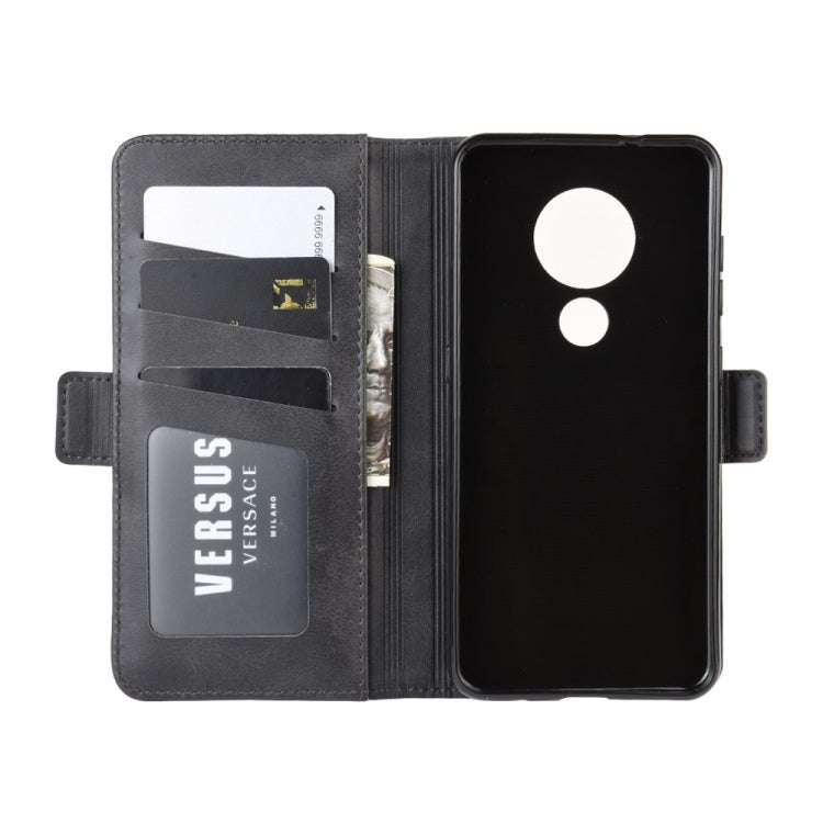 Wallet Stand Leather Cell Phone Case for NOKIA 6.2with Wallet & Holder & Card Slots(Black)