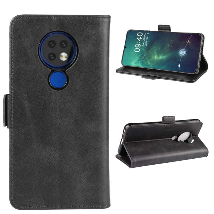 Wallet Stand Leather Cell Phone Case for NOKIA 6.2with Wallet & Holder & Card Slots(Black)