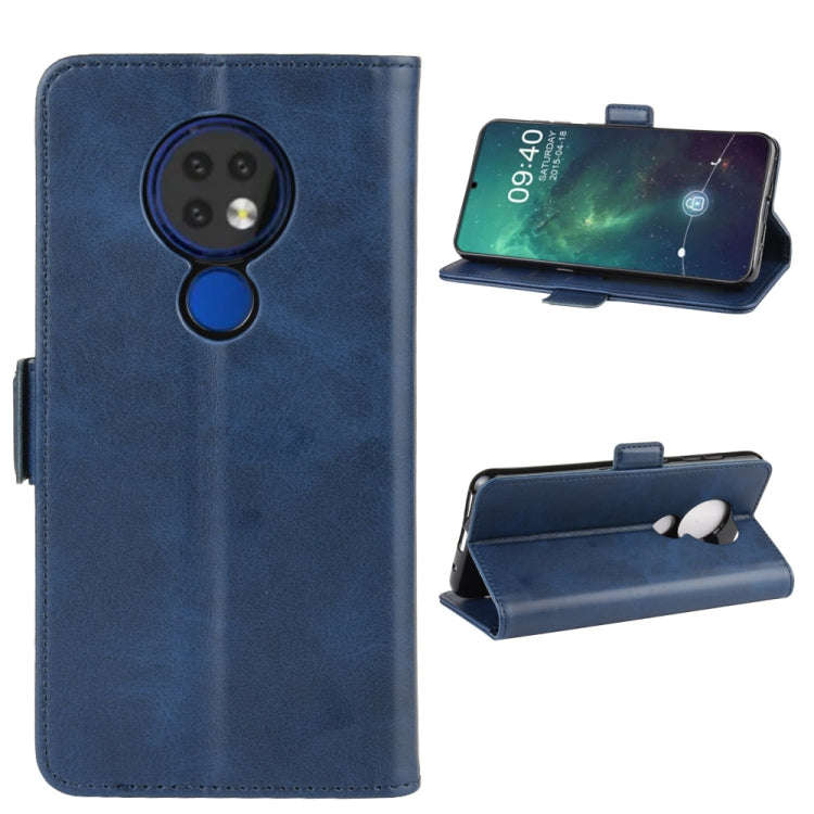 Wallet Stand Leather Cell Phone Case for NOKIA 6.2with Wallet & Holder & Card Slots(Dark Blue)