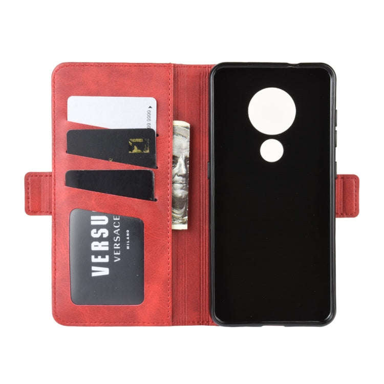 Wallet Stand Leather Cell Phone Case for NOKIA 6.2with Wallet & Holder & Card Slots(Red)