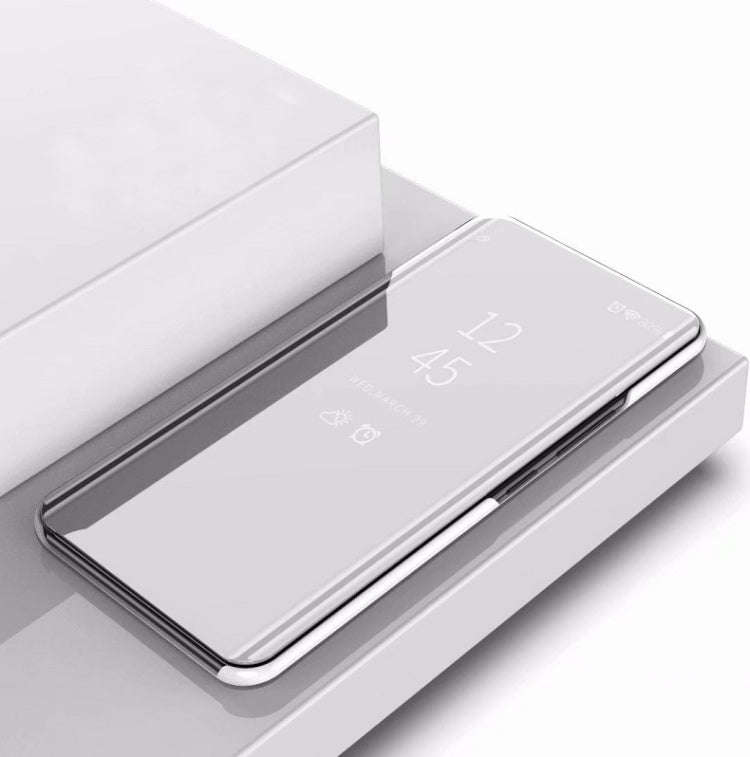 For Huawei 9X / 9XPro Plating Mirror Left and Right Flip Cover with Bracket Holster(Silver)