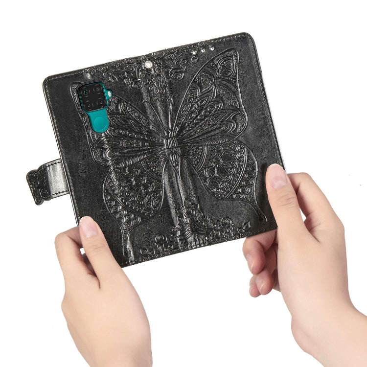 For Huawei Mate 30 Lite / Nova 5i Pro Butterfly Love Flowers Embossing Horizontal Flip Leather Ca...