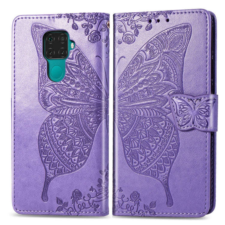 For Huawei Mate 30 Lite / Nova 5i Pro Butterfly Love Flowers Embossing Horizontal Flip Leather Ca...