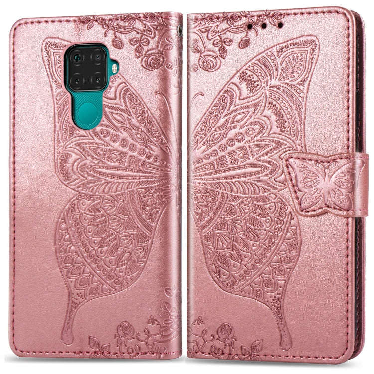 For Huawei Mate 30 Lite / Nova 5i Pro Butterfly Love Flowers Embossing Horizontal Flip Leather Ca...