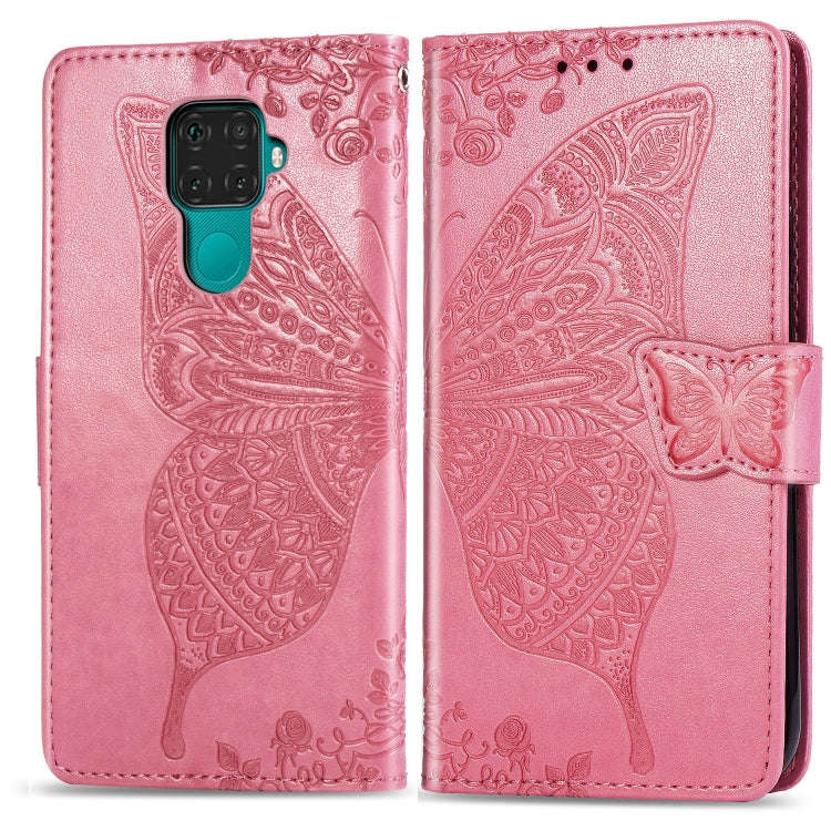 For Huawei Mate 30 Lite / Nova 5i Pro Butterfly Love Flowers Embossing Horizontal Flip Leather Ca...