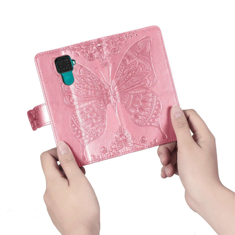 For Huawei Mate 30 Lite / Nova 5i Pro Butterfly Love Flowers Embossing Horizontal Flip Leather Ca...