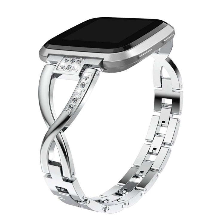 For Fitbit Versa / Fitbit Versa 2 / Fitbit Versa Lite Edition Universal X-shaped Metal Strap