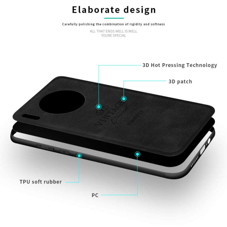 For Huawei Mate 30 PINWUYO Shockproof Waterproof Full Coverage PC + TPU + Skin Protective Case(Bl...