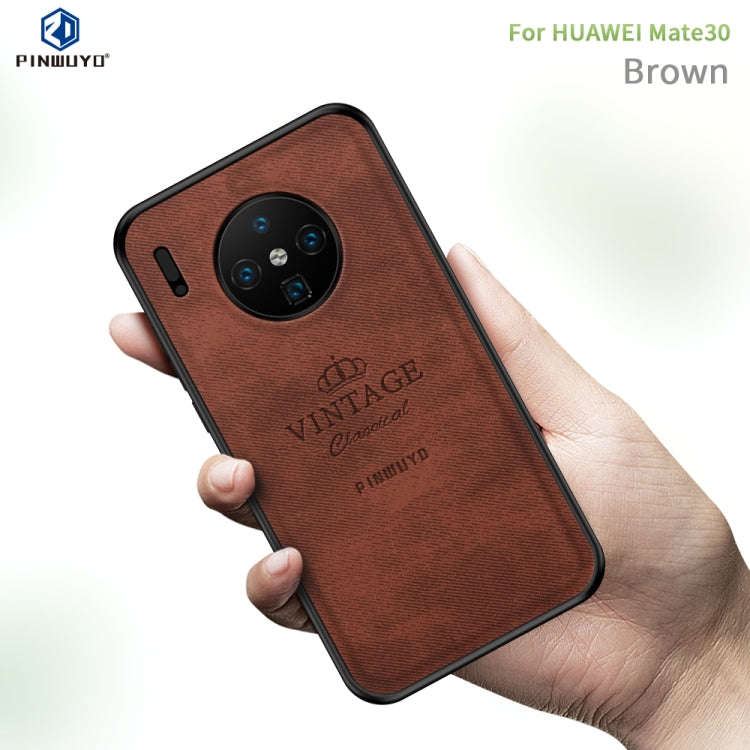 For Huawei Mate 30 PINWUYO Shockproof Waterproof Full Coverage PC + TPU + Skin Protective Case(Br...