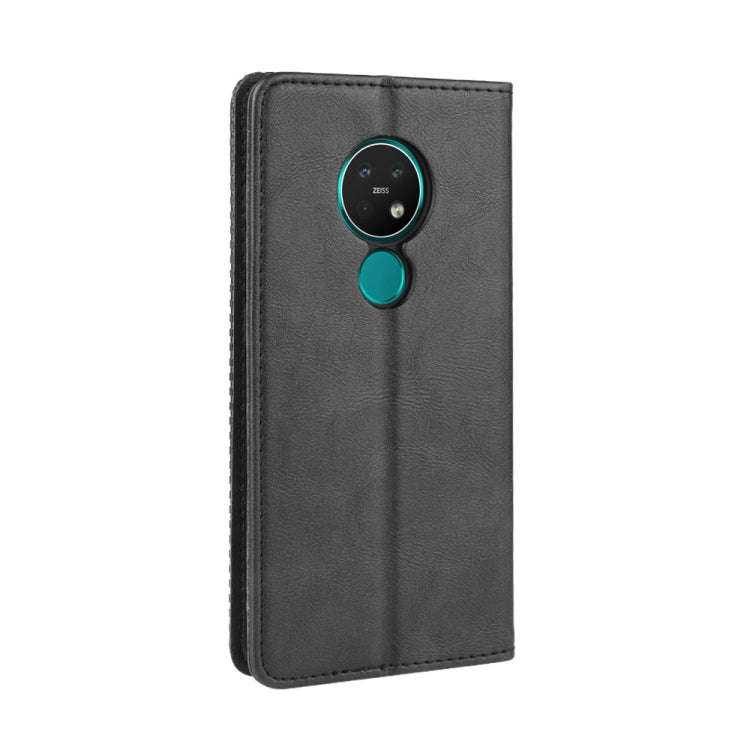 For Nokia 7.2 / Nokia 6.2 Magnetic Buckle Retro Crazy Horse Texture Horizontal Flip Leather Case ...