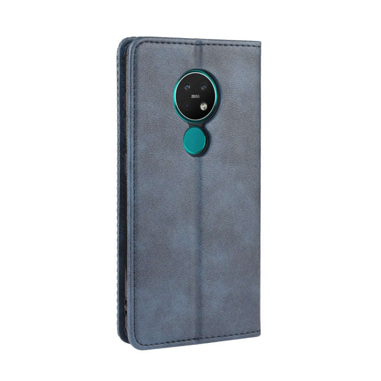 For Nokia 7.2 / Nokia 6.2 Magnetic Buckle Retro Crazy Horse Texture Horizontal Flip Leather Case ...