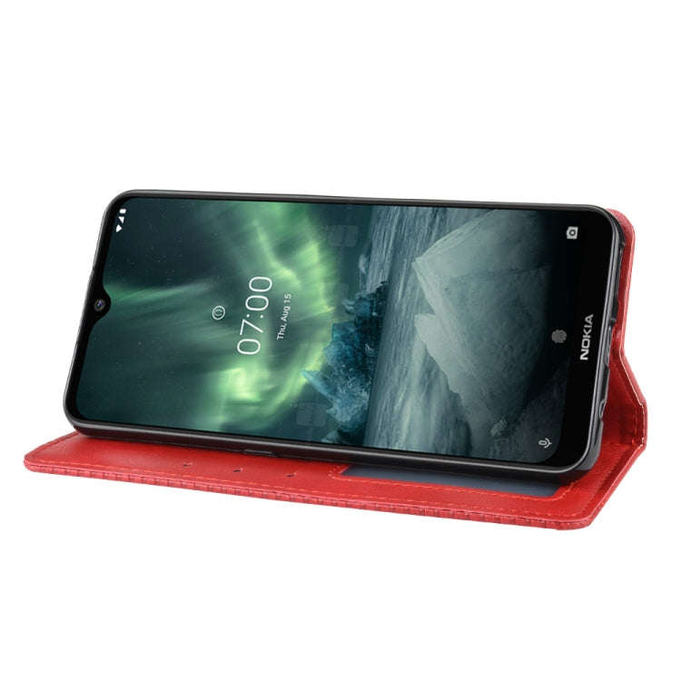 For Nokia 7.2 / Nokia 6.2 Magnetic Buckle Retro Crazy Horse Texture Horizontal Flip Leather Case ...