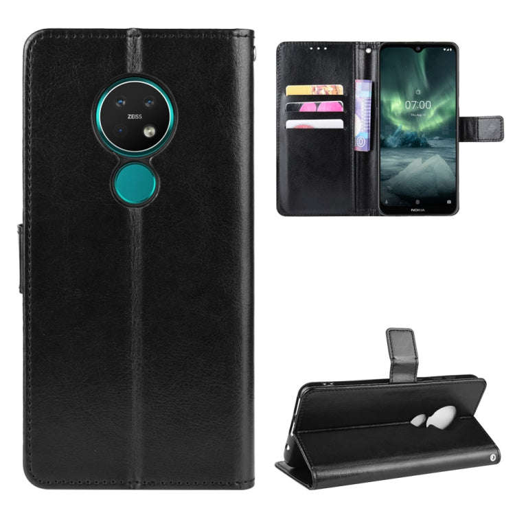 For Nokia 7.2 / Nokia 6.2 Retro Crazy Horse Texture Horizontal Flip Leather Case , with Holder & ...