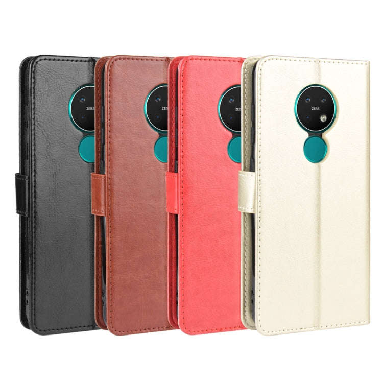 For Nokia 7.2 / Nokia 6.2 Retro Crazy Horse Texture Horizontal Flip Leather Case , with Holder & ...