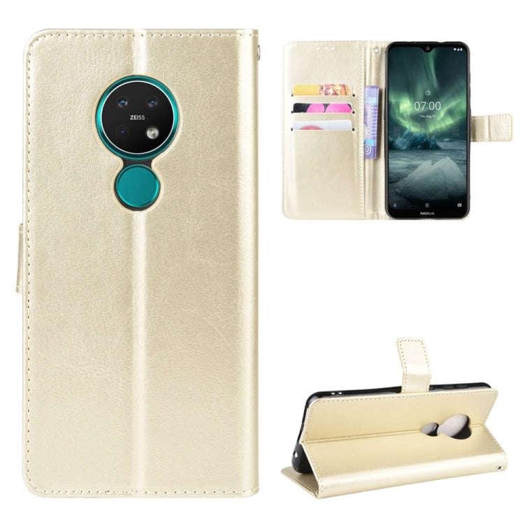For Nokia 7.2 / Nokia 6.2 Retro Crazy Horse Texture Horizontal Flip Leather Case , with Holder & ...