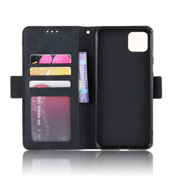 For Google Pixel 4 XL Wallet Style Skin Feel Calf Pattern Leather Case with Separate Card Slot(Bl...