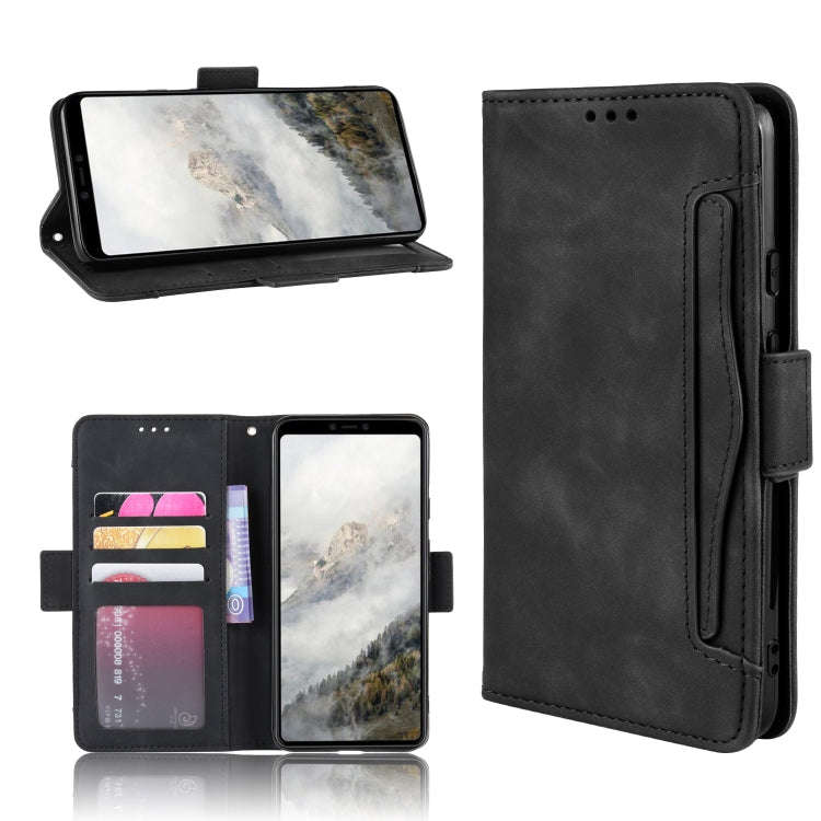 For Google Pixel 4 XL Wallet Style Skin Feel Calf Pattern Leather Case with Separate Card Slot(Bl...