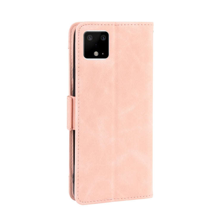 For Google Pixel 4 XL Wallet Style Skin Feel Calf Pattern Leather Case with Separate Card Slot(Pink)