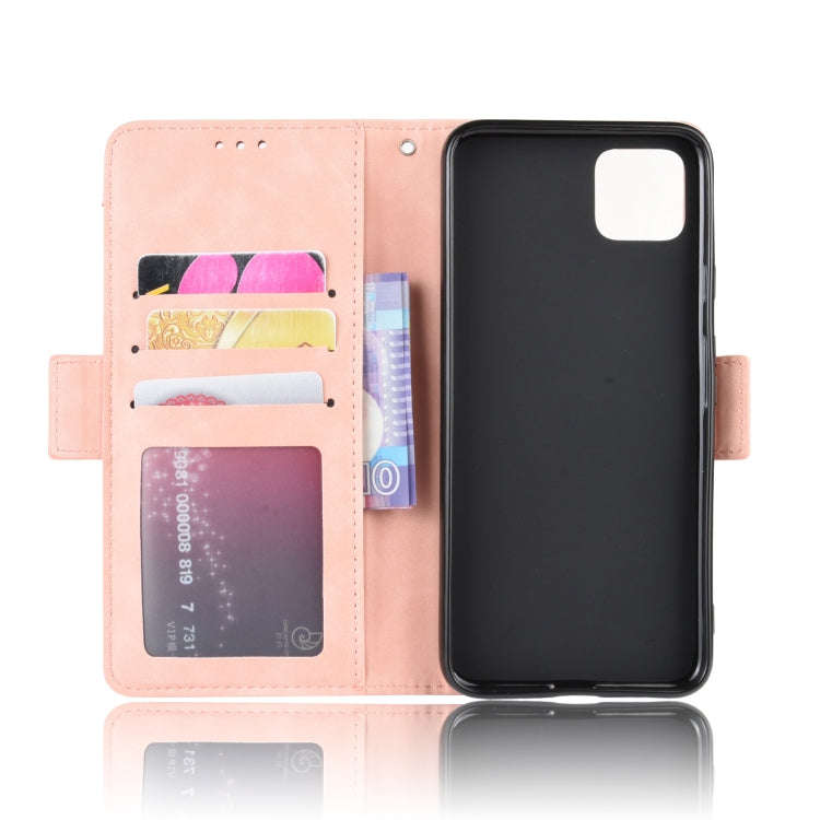 For Google Pixel 4 XL Wallet Style Skin Feel Calf Pattern Leather Case with Separate Card Slot(Pink)