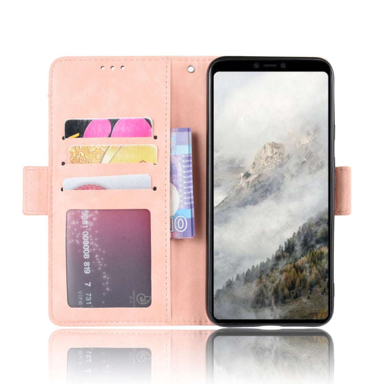 For Google Pixel 4 XL Wallet Style Skin Feel Calf Pattern Leather Case with Separate Card Slot(Pink)