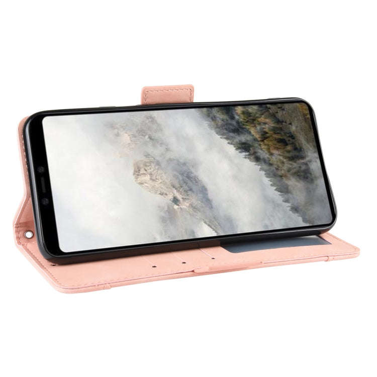 For Google Pixel 4 XL Wallet Style Skin Feel Calf Pattern Leather Case with Separate Card Slot(Pink)