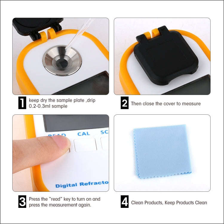 DR301 Digital Honey Refractometer Measuring Sugar Content Meter Range 090 Brix Refractometer Baum...