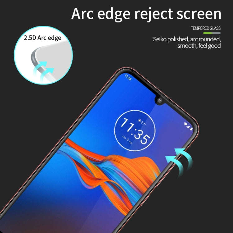 For Moto E6 Plus PINWUYO 9H 2.5D Full Screen Tempered Glass Film(Black)