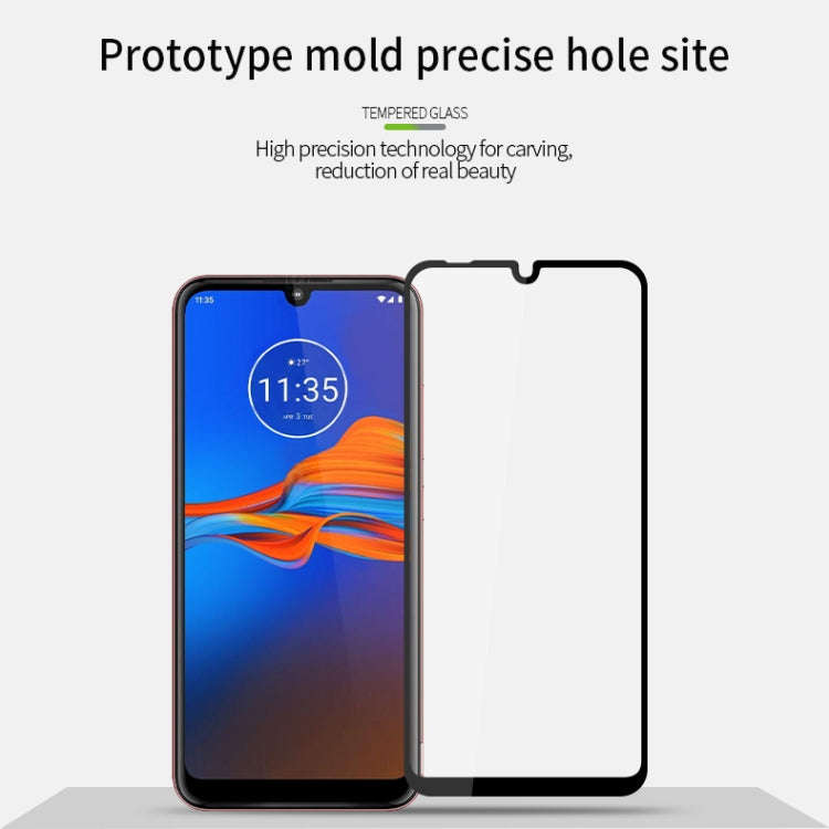 For Moto E6 Plus PINWUYO 9H 2.5D Full Screen Tempered Glass Film(Black)