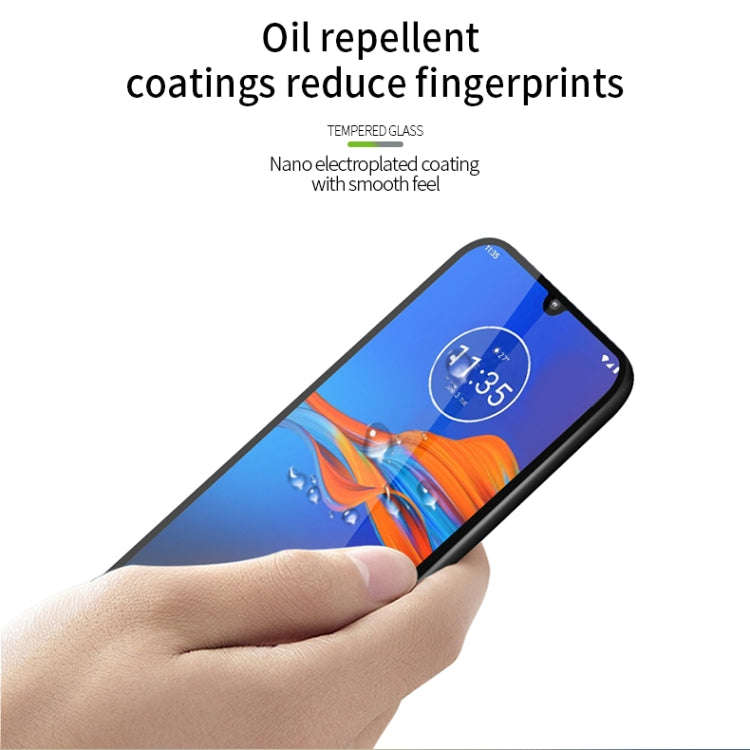 For Moto E6 Plus PINWUYO 9H 2.5D Full Screen Tempered Glass Film(Black)