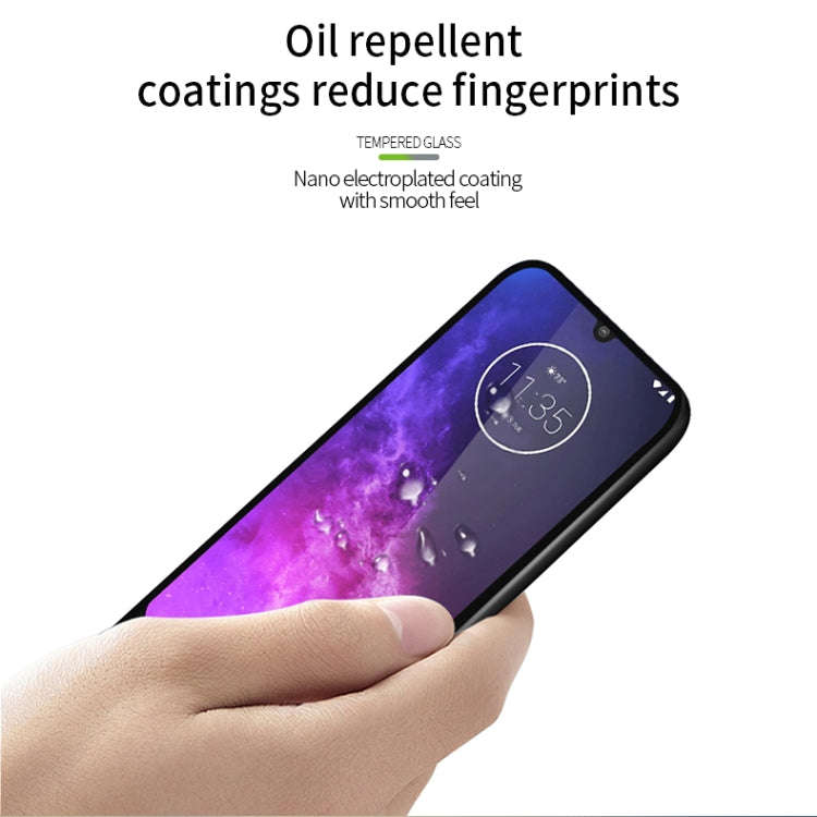 For MOTO One Zoom PINWUYO 9H 2.5D Full Screen Tempered Glass Film(Black)