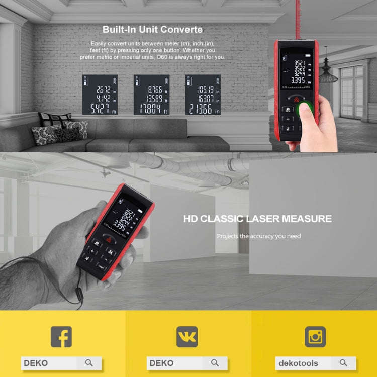E40 Laser Rangefinder Laser Distance Meter Measuring Device Digital Handheld Tools Module Range 4...