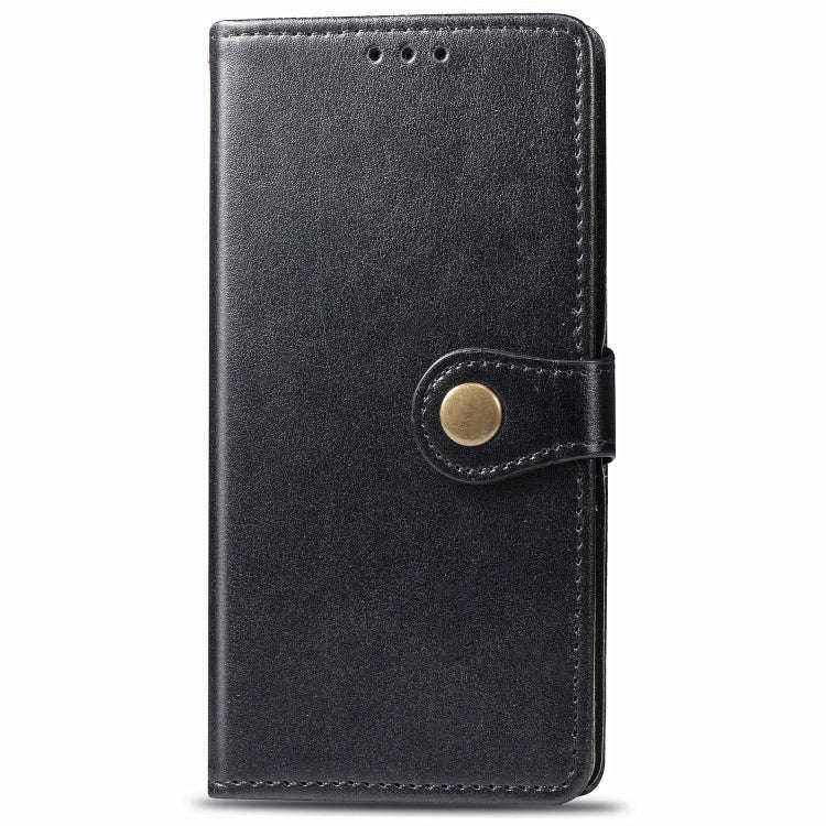 For Huawei Mate 30 Pro  Retro Solid Color Leather Buckle Phone Case with Lanyard & Photo Frame & ...
