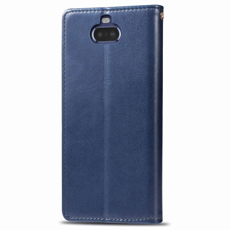 For Sony Xperia 20  Retro Solid Color Leather Buckle Phone Case with Lanyard & Photo Frame & Card...