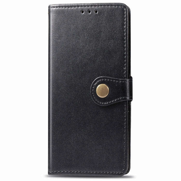 For Sony Xperia 20  Retro Solid Color Leather Buckle Phone Case with Lanyard & Photo Frame & Card...