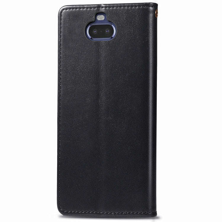For Sony Xperia 20  Retro Solid Color Leather Buckle Phone Case with Lanyard & Photo Frame & Card...