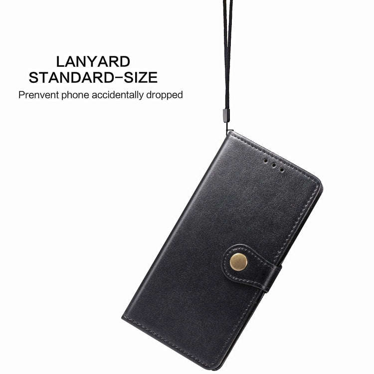 For Sony Xperia 20  Retro Solid Color Leather Buckle Phone Case with Lanyard & Photo Frame & Card...