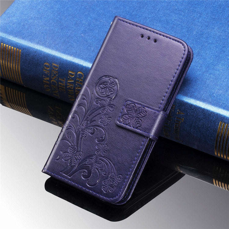 For Huawei Mate 30 Pro Four-leaf Clasp Embossed Buckle Mobile Phone Protection Leather Case with ...