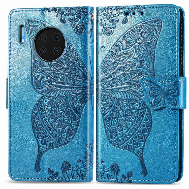 For Huawei Mate 30 Pro Butterfly Love Flower Embossed Horizontal Flip Leather Case with Bracket /...