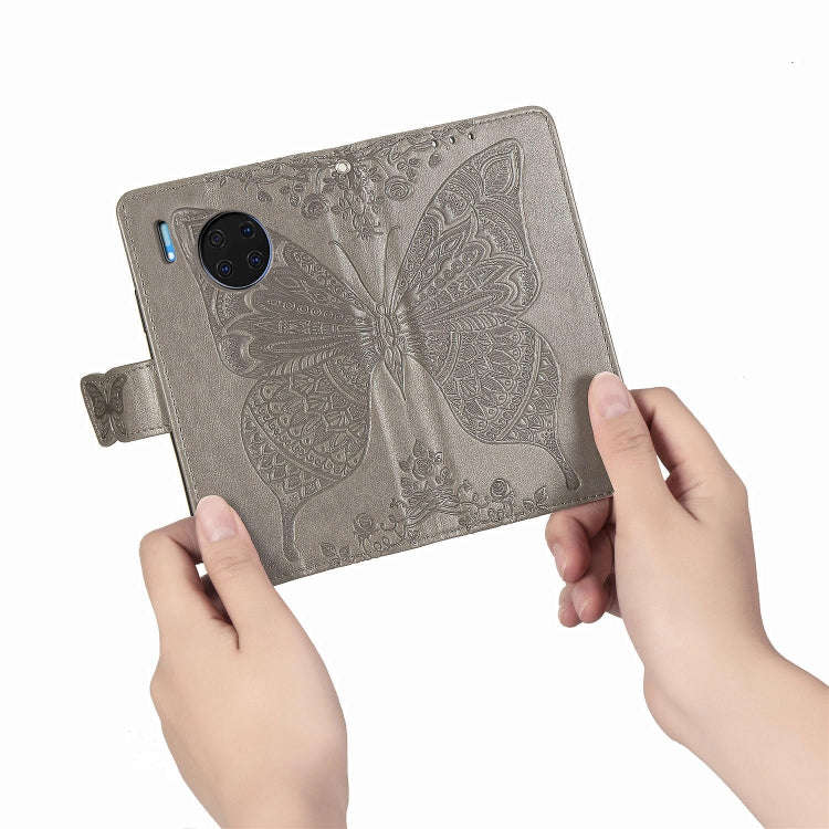 For Huawei Mate 30 Pro Butterfly Love Flower Embossed Horizontal Flip Leather Case with Bracket /...
