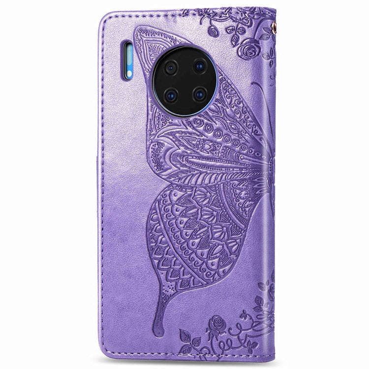 For Huawei Mate 30 Pro Butterfly Love Flower Embossed Horizontal Flip Leather Case with Bracket /...
